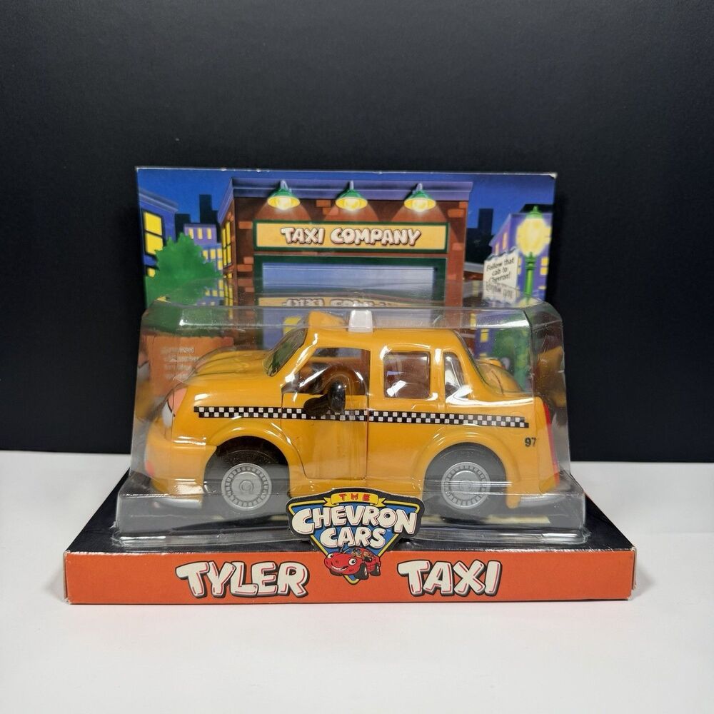 The Chevron Cars Tyler Taxi 1997 Vintage Collectible Toy Car NIB Sealed